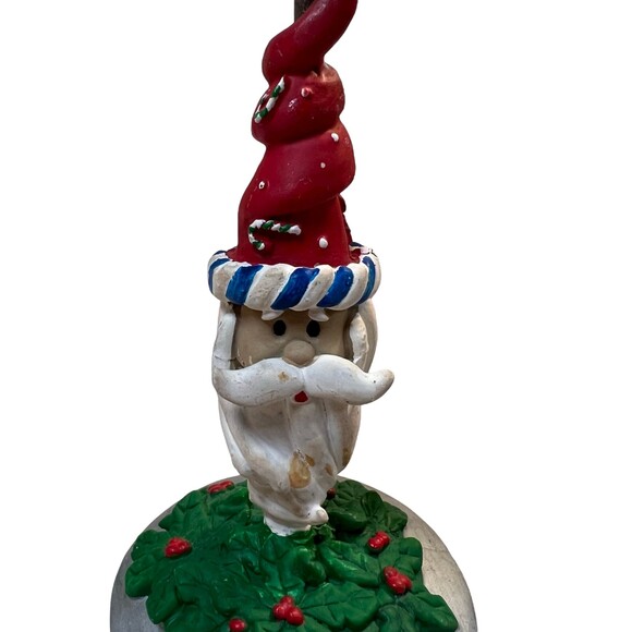 Signature Designs Winter Christmas Snowman Santa Candle Sticks (Set of 2) - Picture 3 of 5